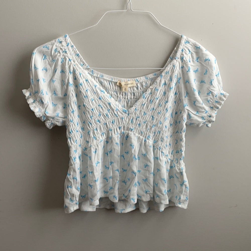 PacSun Puff Sleeve Butterfly Top